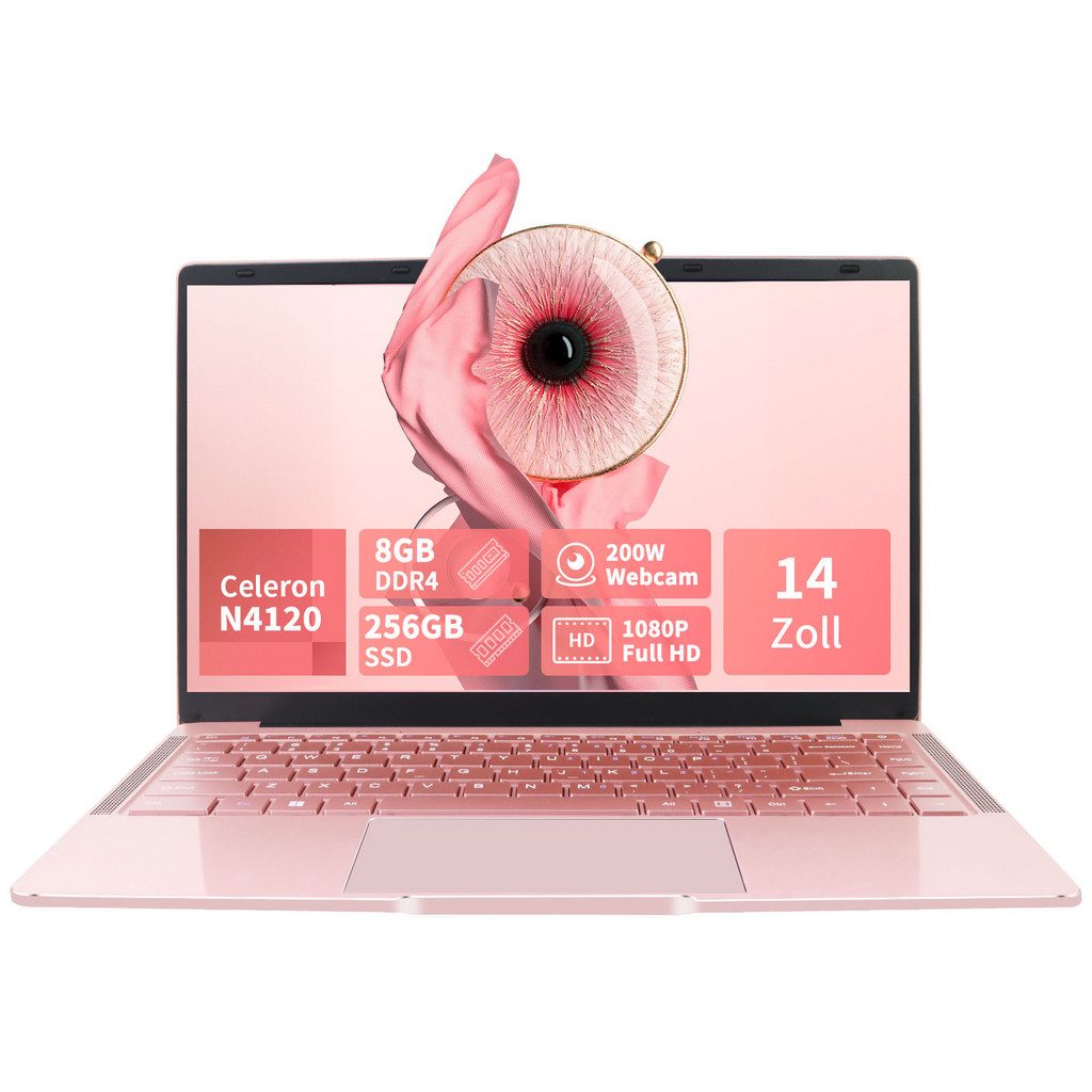 LONGEVINCE 14 Zoll Laptop in Rotgold